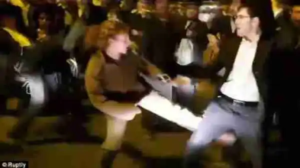 Fearless Female Soldier Uses High Kicks To Disperse Crowd Of Jewish Protesters (Photos, Video)